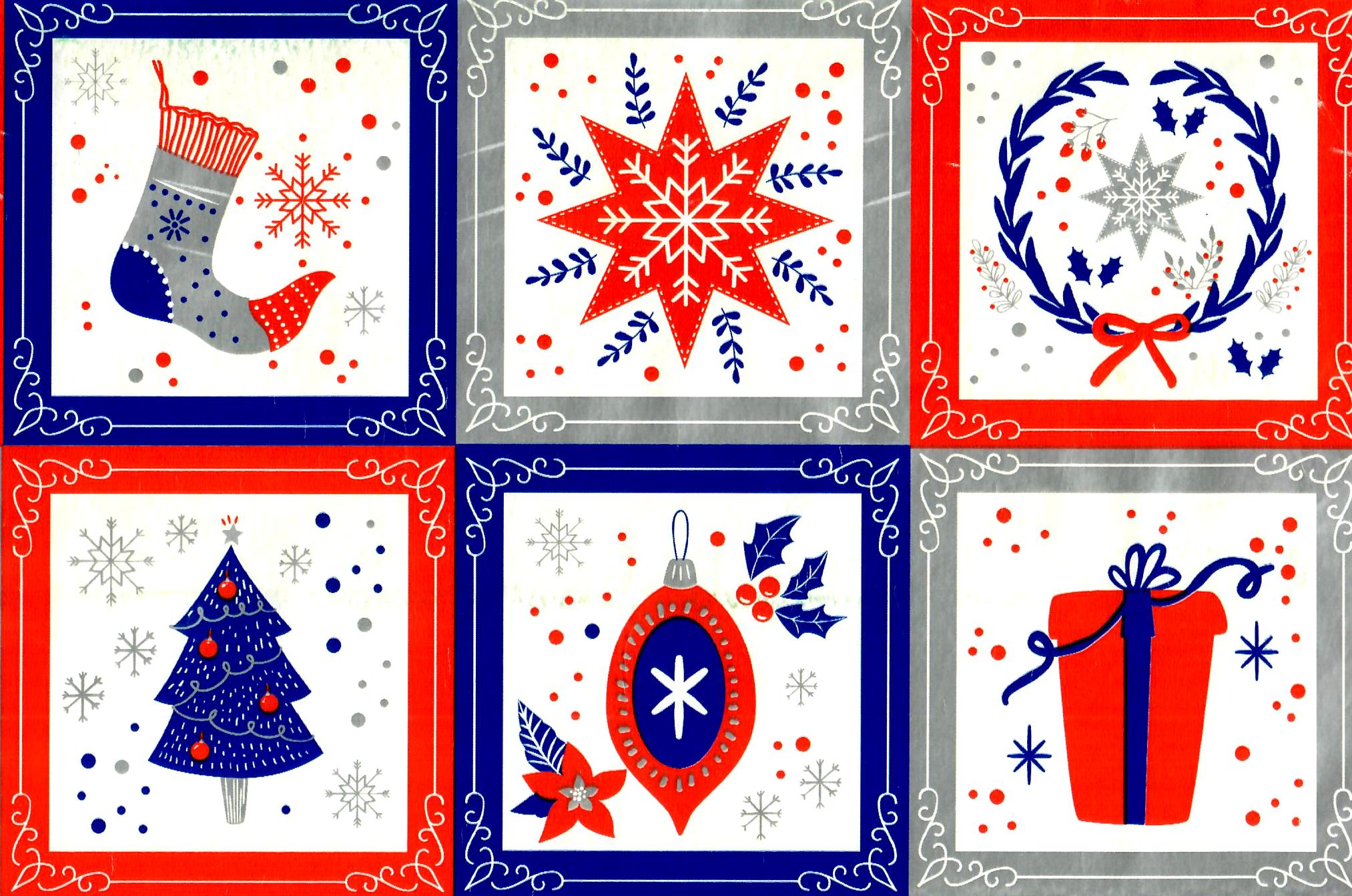 plan PAPEL DE REGALO PREMIUM  NAVIDEÑO AZUL
